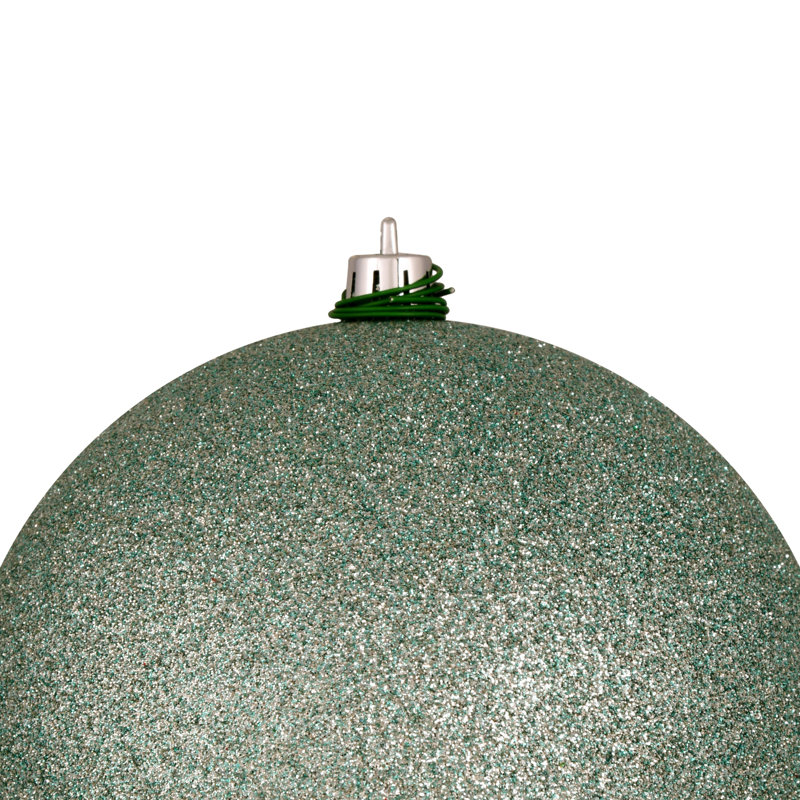 Holiday Décor Ball Ornament, 6" H x 6" W x 6" D, Frosty Mint