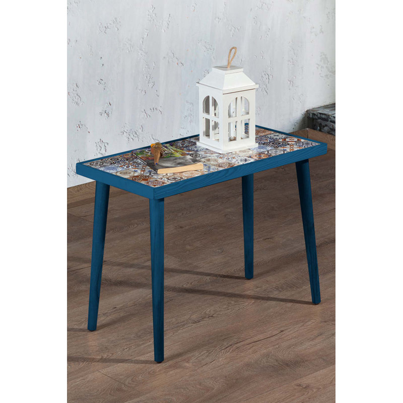 Erast Handcrafted Coffee Table, Blue
