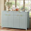 Modern Painted MDF Sideboard Buffet 55.1' - Nordic Storage Cabinet With Drawers & Doors For Dining Room-1594472520