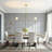 Lavoix 2-Light Modern Dimmable Linear Chandelier with Adjustable Height and Glass Shades