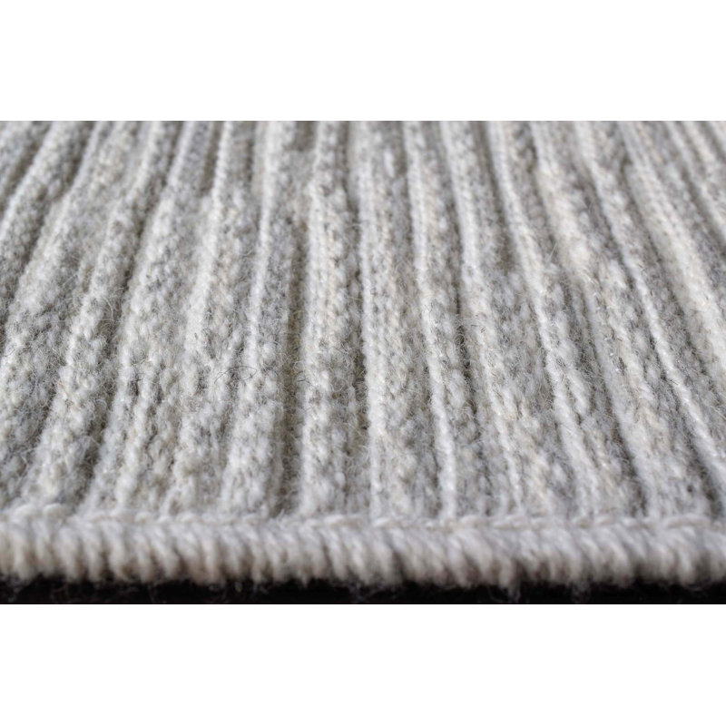 Orene Striped Wool Flatweave Area Rug, Rectangle 160cm x 230cm