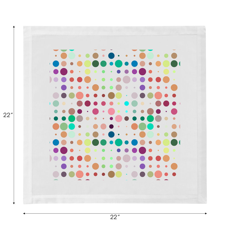 Mod Confetti Andre Hemstitch 22" Linen/Cotton Napkin, Andre