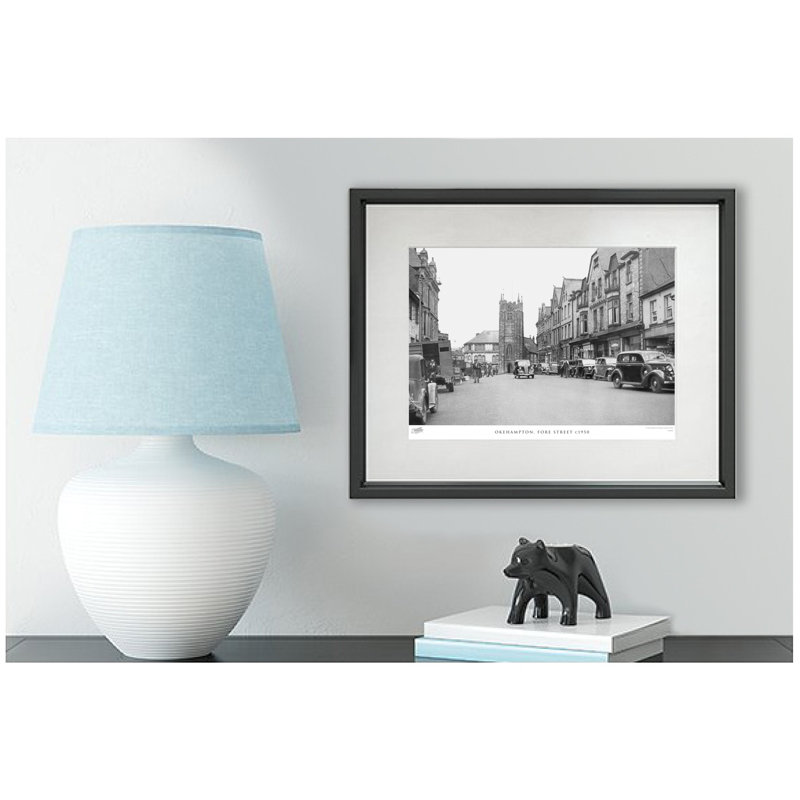 Okehampton, Fore Street C1950 by Francis Frith - Single Picture Frame Print, 45cm H x 60cm W x 2.3cm D