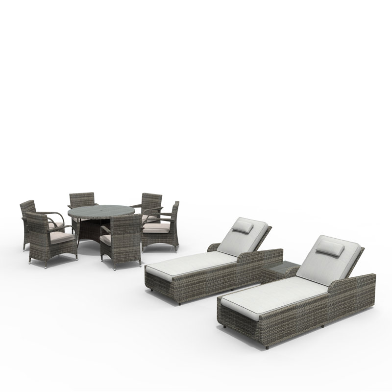 8 - Person Patio Conversation Set with Cushions