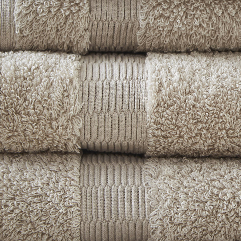 100% Cotton 6 Piece Towel Set, Sand
