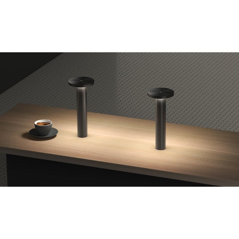 Luci Portable LED Table Lamp, Satin Aluminum