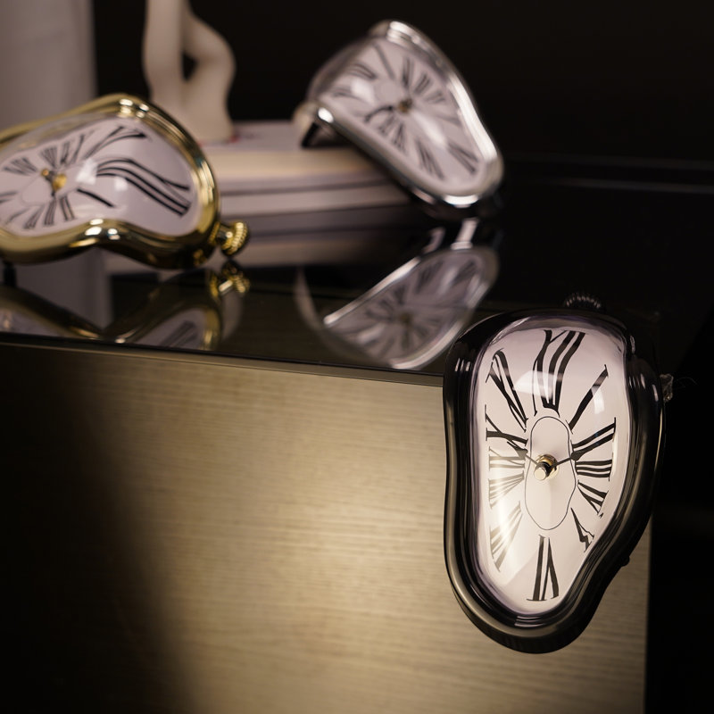 Horloge de table à chiffres romains, Noir