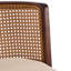 Alder Mid-Century Modern Rubberwood Counter Stool with Woven Rattan Back and Upholstered Seat-1242551798-1246804202