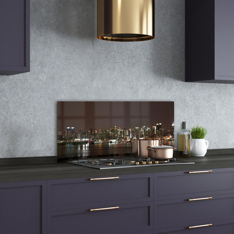 Alfanette 50cm W x 100cm L Glass Peel and Stick Panel