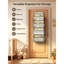 Paquet de 1 organisateur de rangement au-dessus de la porte, organisateur de porte de placard à charge de 35,2 lb, organisateur de salle de bain sans affaissement avec 4 bacs, 6 poches latérales, rangement de porte pour les essentiels de la chambre de bébé, beige