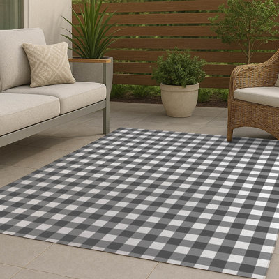 Tapis d'extérieur antidérapant Proper Gingham