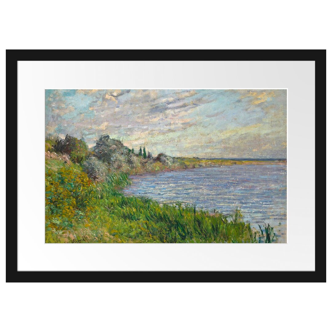 Claude Monet - Die Seine Bei Vétheuil - Im Bilderrahmen Mit Galerie-Passepartout