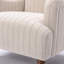 Fauteuil en polyester naturel avec 4 pieds, confortable et élégant pour les intérieurs modernes et polyvalent