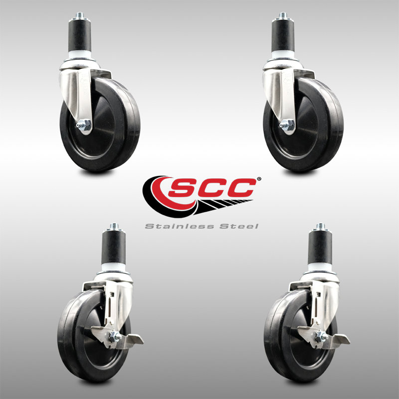 Ensemble de roulettes extensibles en caoutchouc 316S