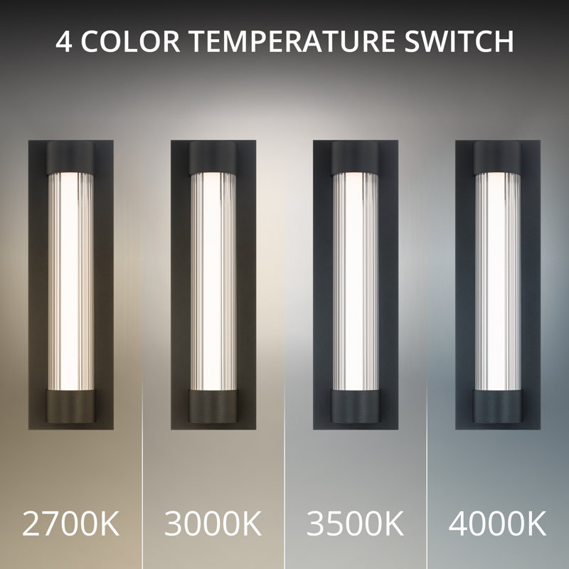 Chyzel Dimmable 3000K LED Outdoor Wall Light With Color Temperature Switch (2700K/3000K/3500K/4000K)
