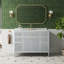 Meuble-lavabo autoportant avec lavabo et plateau en marbre d'ingénierie 48 po Baynard-121163799