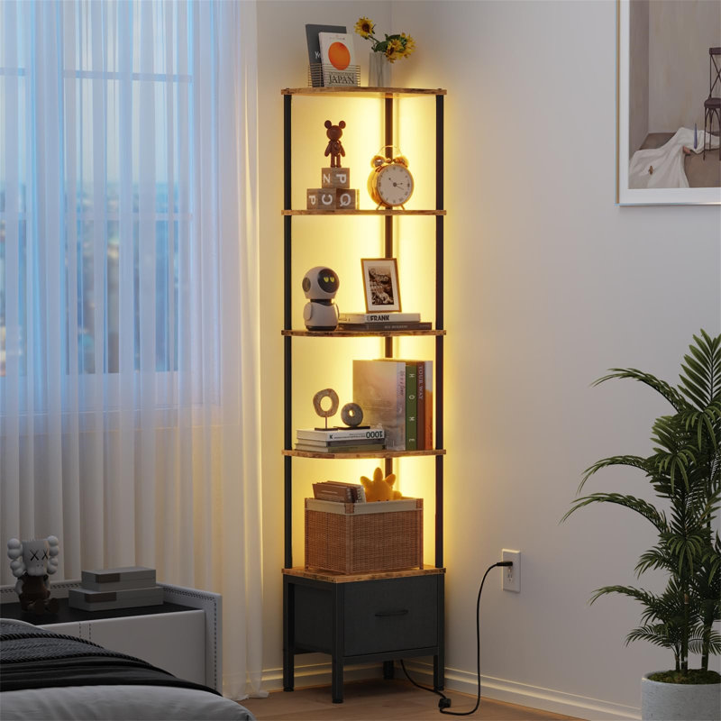 37cm W Metal Standard Bookcase, (4 Shelves) 159cm. H x 38cm. W x 54cm. D