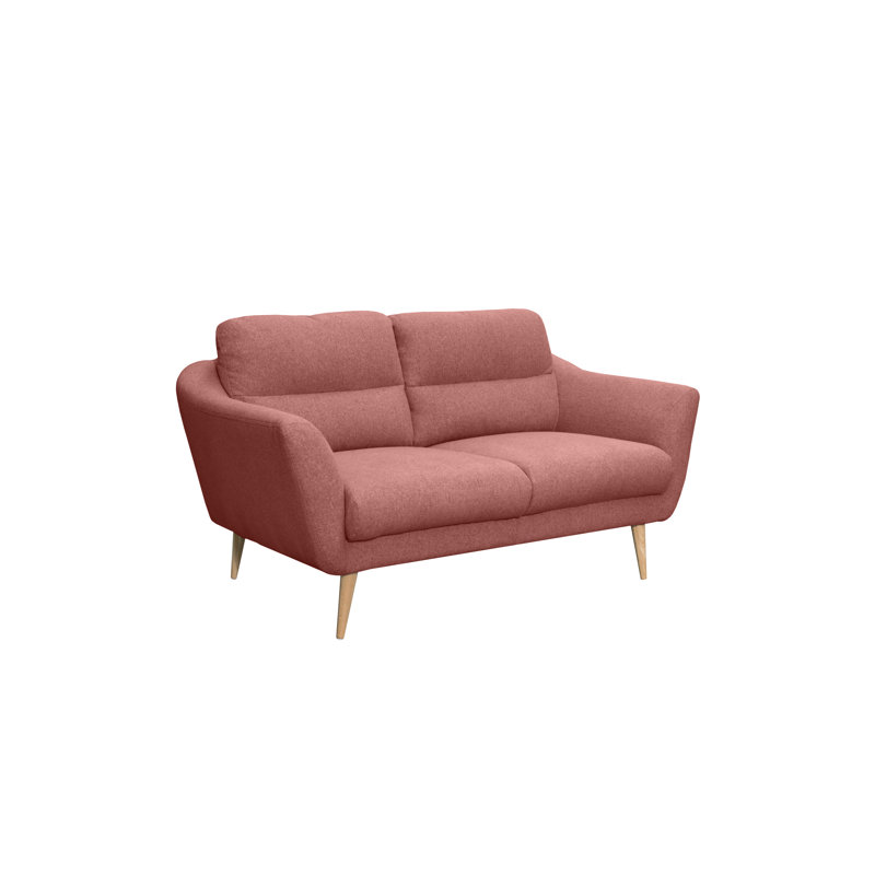 Rosales Odense 2 Seater Upholstered Loveseat, Pink, 2