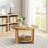 31.5'' Solid Wood Legs Round Coffee Table with 2-Tier Storage-385717771