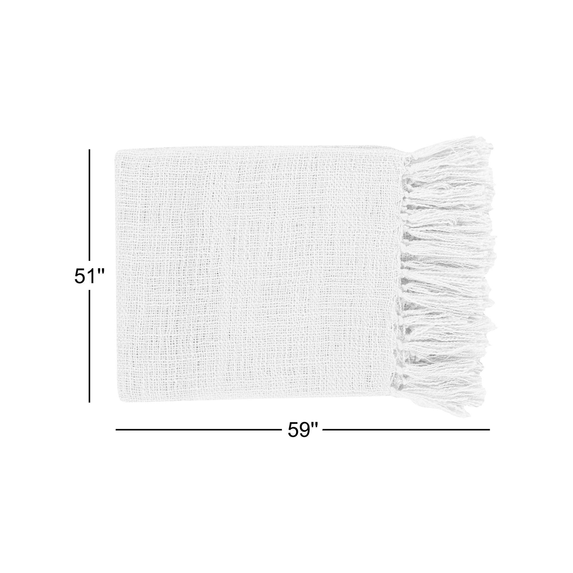 Dennie Plastic / Acrylic Throw Blanket, Blue