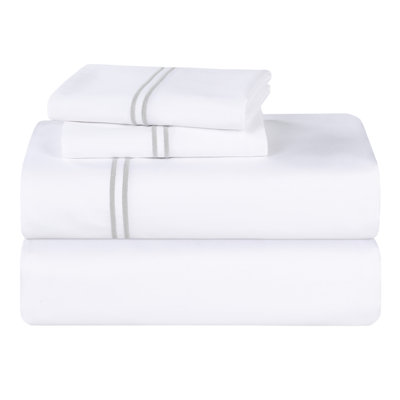 Two-Line Embroidered Cotton Sheet Set