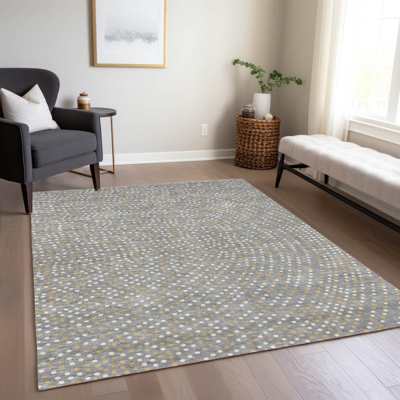 Tapis d'intérieur / extérieur gris Mirelia , 8' x 10'