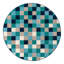 Tapis bleu / brun / crème tissé à la machine Analiese-545378529