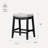 Maven Lane Sophia Wooden Backless Stool with Fabric Upholstery-112251019-112251018