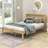 Leajah Wood Platform Bed with Headboard and Slats-761799248