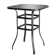 Coleburn Square 2- Outdoor 32 Inch Square Bar Table, Tempered Glass Tabletop with Double Layer Construction, for Patio,  Black with Gold Speckles