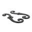 Paire de quincaillerie pour volets en forme de S en noir vintage (paquet de 4)