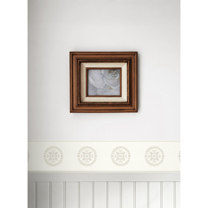 Bordure de papier peint non tissé sans médaillon Designs, Crème, crème