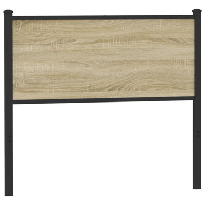Vidaxl Replace Headboard Smoked Oak 90 Cm Engineered Wood And Steel