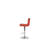 Charming Red Bar Stool With Trim, 35 - 43 Inch Tall Option, 17.63In X 23.66In Faux Leather Seat Stool, Dimensions, 34.26In 43.00In Height Varying,