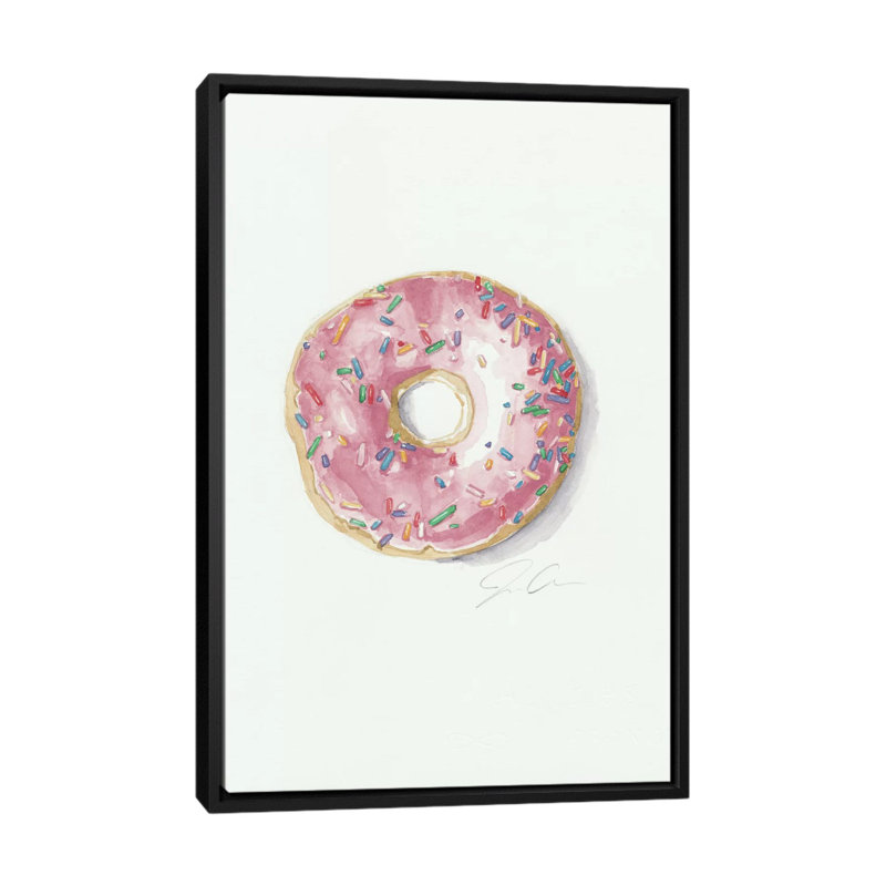 « bouée inquiéter, be happy »-impression sur toile tendue, Toile avec cadre noir, Pas de tapis, H 48 po x l 32 po x P 1,5 po