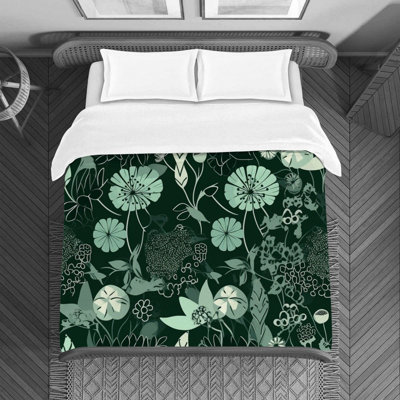 Polyester Floral Duvet Cover