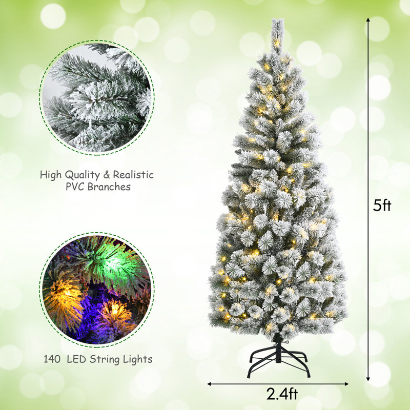 Lighted Christmas Tree, 5' H