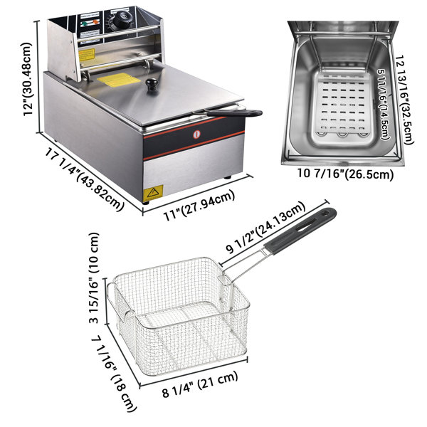 Yescom 2500 Watt 12 Indoor Turkey Fryer