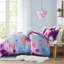 Ensemble d'édredon à imprimé de teinture sur nœuds avec grand coussin-119922327-119922329