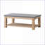 Rustique contemporain gris béton & amp; Table basse en bois pour le salon, design élégant et robuste