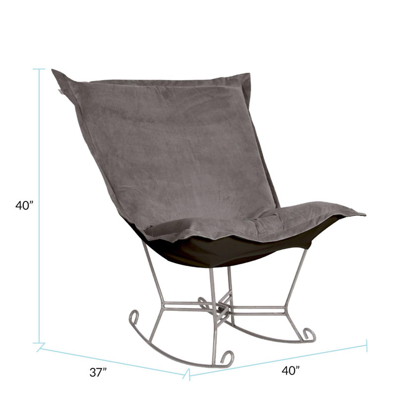 Chaise berçante Azaria, Titane, Étain bella