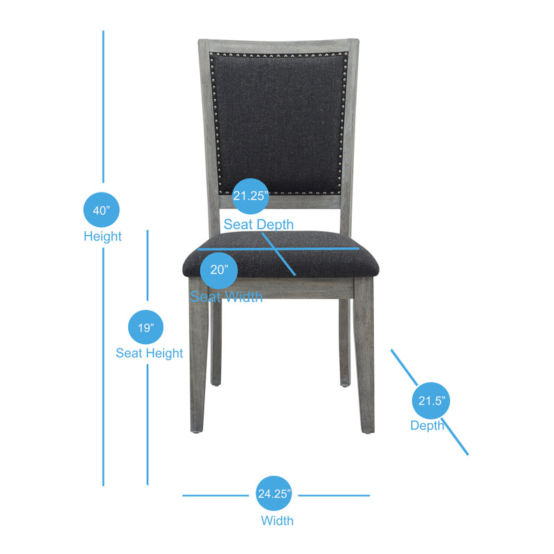 Estaban 18'' H Upholstered Acacia Side Chair
