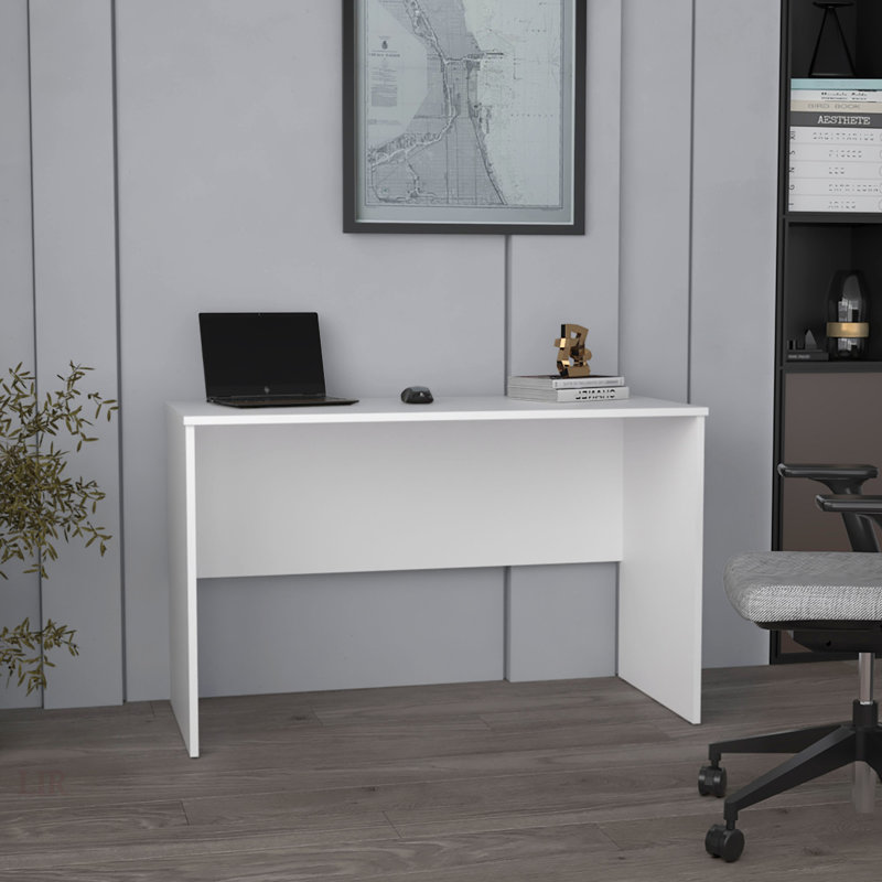 Malibu 47 Inch Wide Modern Simple Computer & Laptop Table With Spacious Workspace And Sturdy Construction For Home And Office Use