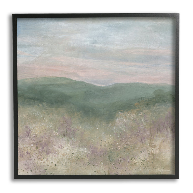 «Mysterious Mountain Nature Abstract Forest Tree Tops» par Carol Robinson - cadre flottant, reproduction d'art sur toile
