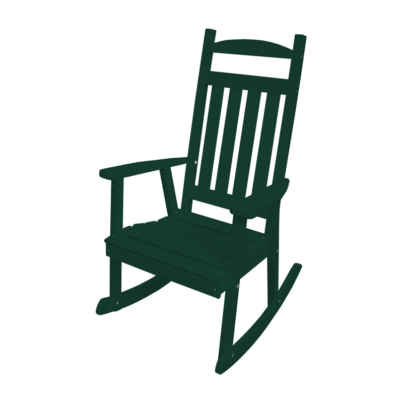 Chaise berçante de porche classique Aaliayh, Vert pelouse