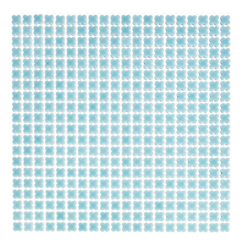 Carreau de mosaïque en porcelaine 12 po x 12 po Fioretti, Sarcelle