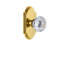 Grandeur Arc Plate Passage with Fontainebleau Crystal Door Knob-824761206-824761215