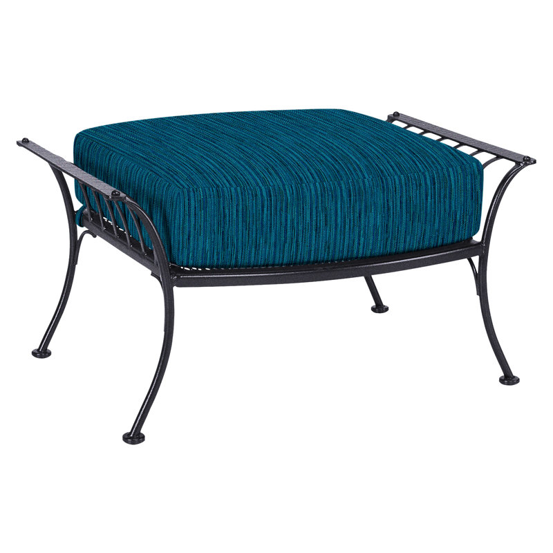 Monterra Outdoor Ottoman, Graphite, Flagship Stone Sunbrella®