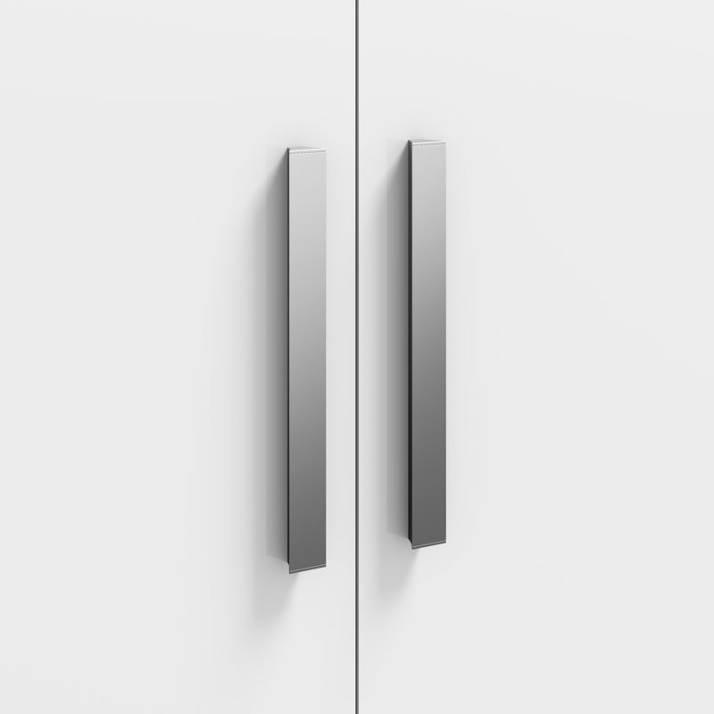 Skye 4 Door Manufactured Wood Wardrobe, White