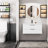 Sharee Wall Mounted Single Bathroom Vanity Set With Sink Top, Zinc Alloy Faucet And Drain, Floating Cabinet With Soft-close Drawers-779144750-779144749